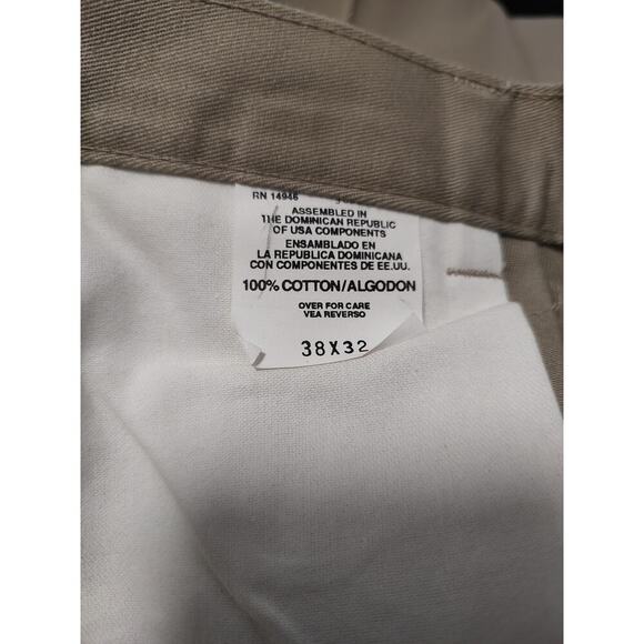 Great Northwest Men's 38X32 Khaki Pleated Front Straight Leg Casual Dress Pants - Picture 9 of 9